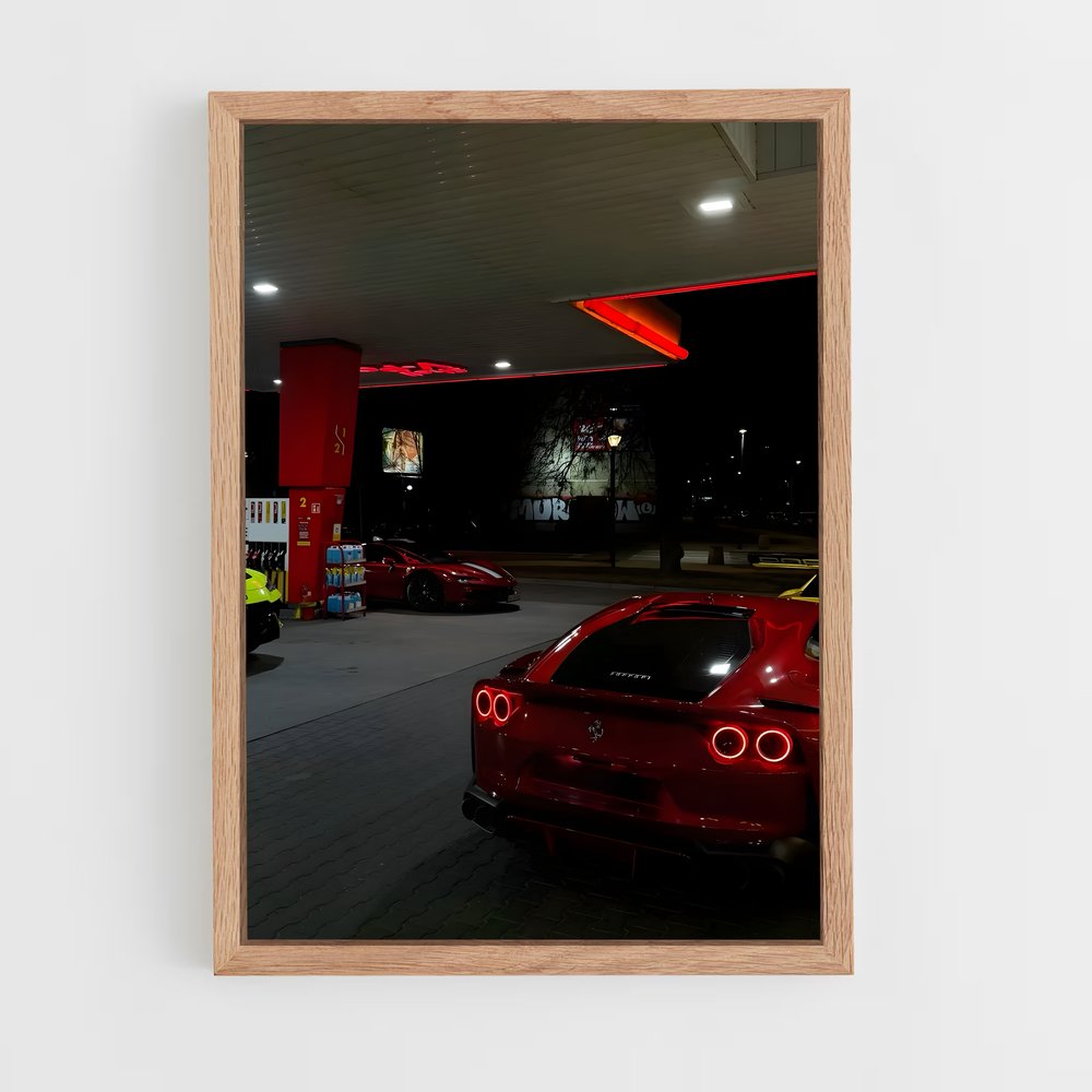 Poster superfast Rouge – affiche Ferrari (vue 4)